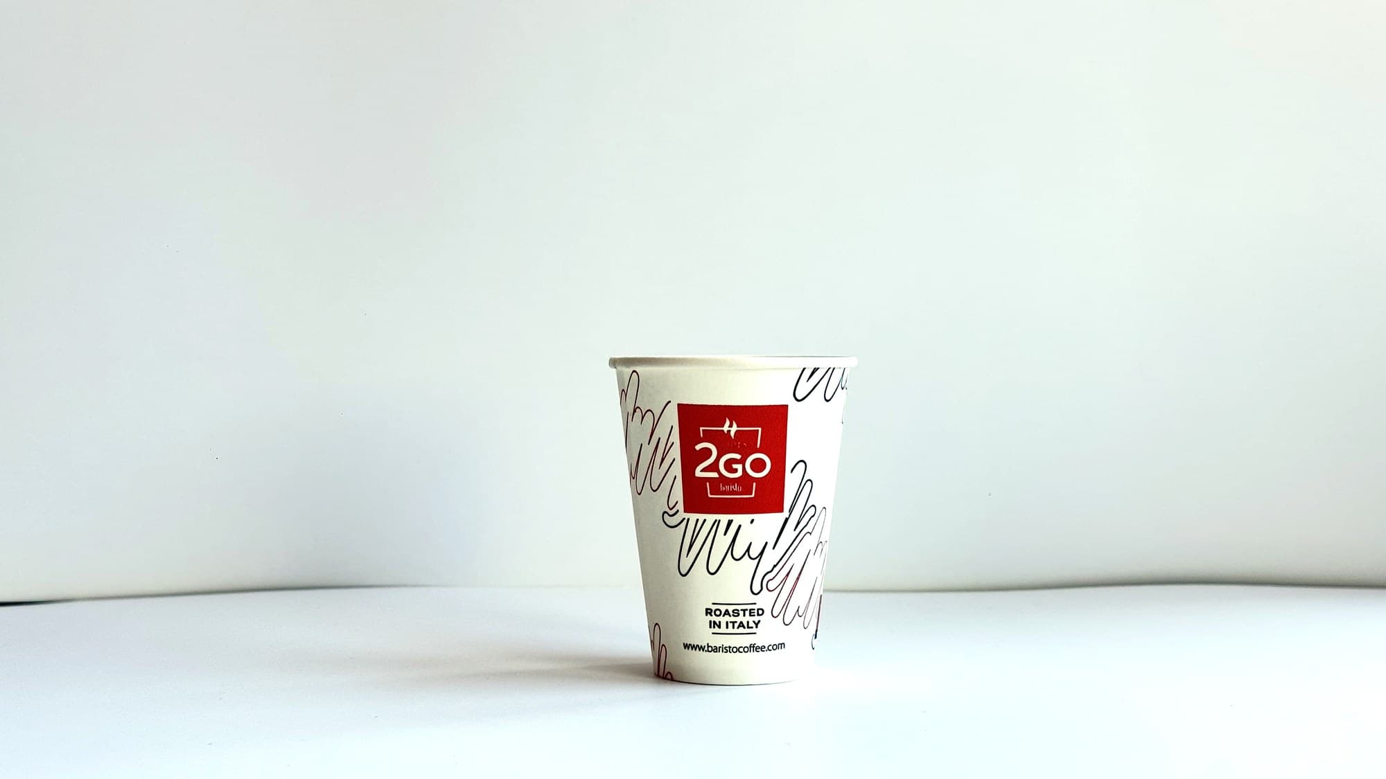 Бяла картонена чаша Baristo